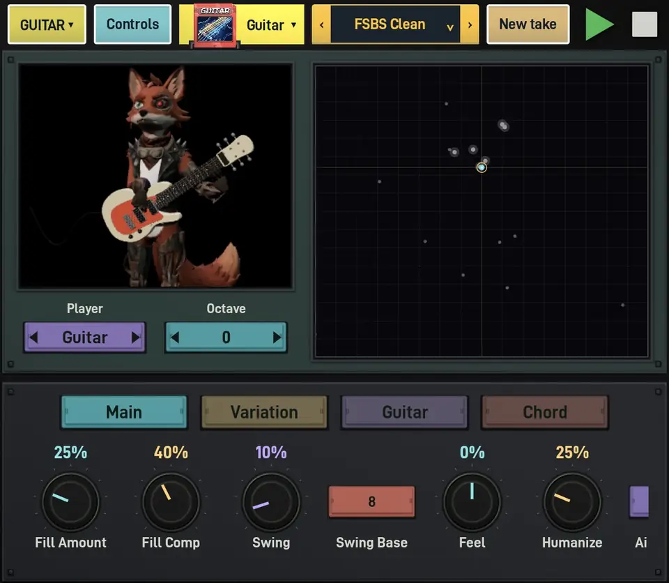 Band guitar player